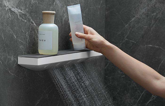 Design Insider hansgrohe Rainfinity shelf